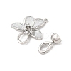 Brass Micro Pave Clear Cubic Zirconia Fold Over Clasps KK-U059-12P-2