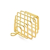 Iron Wire Spiral Bead Cage Pendants IFIN-Q126-01G-3