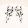316 Surgical Stainless Bowknot Cuff Earrings EJEW-C160-02AS-4
