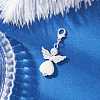 ABS Plastic Imitation Pearl Pendant Decorations HJEW-JM03510-01-1