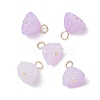Acrylic Lotus Pendants PALLOY-JF02712-04-1