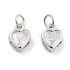 Brass Micro Pave Cubic Zirconia Pendants KK-P271-02P-B-1