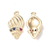 Brass Micro Pave Cubic Zirconia Pendants KK-I702-05G-1