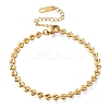 Ion Plating(IP) 304 Stainless Steel Heart Link Bracelets for Women X-BJEW-H613-03G-1