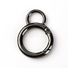 (Clearance Sale)Zinc Alloy Spring Gate Ring Clasps PALLOY-WH0085-43D-2