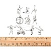 40Pcs 10 Style Tibetan Style Alloy Sport Pendants TIBEP-FP0001-11-4