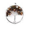 Natural Tiger Eye Tree fo Life Pendants WG82707-13-1