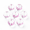 Transparent Glass Enamel Beads GLAA-N049-020-1