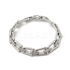 304 Stainless Steel Trapezoid Link Chain Bracelets for Women Men BJEW-F488-68P-4
