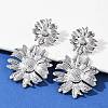 304 Stainless Steel Dangle Stud Earrings EJEW-G423-18P-2