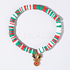 Christmas 304 Stainless Steel Enamel Charm Bracelets AH2991-22-1