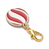 4Pcs 4 Styles Christmas Theme Alloy Enamel Pendants Decorations X-HJEW-JM04056-5
