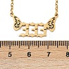 201 Stainless Steel Number 333 with Butterfly Wings Pendant Necklaces LS-NJEW-P332-01A-G-5