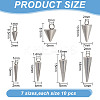 70Pcs 7 Style 304 & 201 Stainless Steel Pendants STAS-AR0002-06-2
