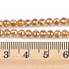 Electroplate Transparent Glass Beads EGLA-B013-02A-PL14-4