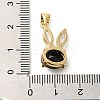 Rack Plating Brass Micro Pave Cubic Zirconia Pendants KK-P241-20G-04-3