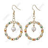 304 Stainless Steel Ring Dangle Earrings EJEW-FS00063-1
