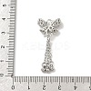 Brass Micro Pave Clear Cubic Zirconia Pendants KK-D228-02P-02-3