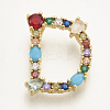 Brass Micro Pave Cubic Zirconia Golden ZIRC-S061-64D-1