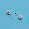 Iron Stud Earring Findings STAS-WH0029-02B-02-1-1