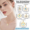 10Pcs 5 Style Brass Micro Pave Clear Cubic Zirconia Pendants KK-BBC0003-54-2