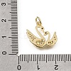 Brass Micro Pave Black Cubic Zirconia Pendants CU-L001-09G-04-3