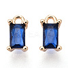 Brass Cubic Zirconia Charms LS-X1-KK-S350-367K-1