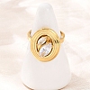 304 Stainless Steel Cuff Rings for Women RJEW-S639-05G-2