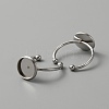 304 Stainless Steel Open Cuff Rings Components STAS-WH0029-93A-2