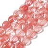 Synthetic Cherry Quartz Glass Beads Strands G-B022-20B-1