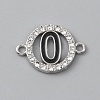 Zinc Alloy Crystal Rhinestone Connector Charms ALRI-WH0005-17O-P-1