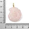 Natural Rose Quartz Carved Pendants X-G-C282-01K-3