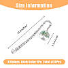 Flat Round with Tree of Life Natural & Synthetic Gemstone Bookmarks AJEW-FH00015-2