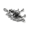 Alloy Jet Rhinestone Pendants LS-PALLOY-P294-01B-02-3