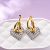Brass Micro Pave Clear Cubic Zirconia Hoop Earrings EJEW-D322-08PG-02-1