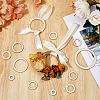 60Pcs 6 Styles Wood Cabochons WOOD-FH0002-26-5