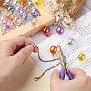 100Pcs 10 Colors UV Plating Rainbow Iridescent Transparent Acrylic Pendants PACR-CJ0001-31-4