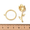 Brass Micro Pave Clear Cubic Zirconia Toggle Clasps KK-A227-20G-4