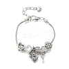 Alloy European Beads Charm Bracelets BJEW-F495-04P-2