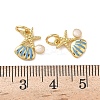 Brass Enamel Pendants KK-P334-32G-3