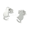 Non-Tarnish Cute Little Animal Theme 304 Stainless Steel Stud Earrings LS-EJEW-B041-02C-P-1