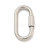 Non-Tarnish 304 Stainless Steel Screw Carabiner Lock Charms STAS-C092-09B-P-1