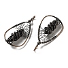 Natural Obsidian Double Terminal Pointed Faceted Bullet Big Pendants G-Q015-01A-2