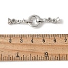 Brass Pave Clear Cubic Zirconia Fold Over Clasps KK-M320-05P-3