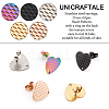 30Pcs 5 Colors Ion Plating(IP) Heart Shape 304 Stainless Steel Stud Earring Findings EJEW-UN0001-68-4
