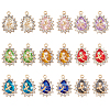 18Pcs 9 Colors Glass Pendants FIND-PH0022-22-1