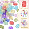 60Pcs Transparent Spray Painted Glass Beads EGLA-YW0005-31-3