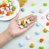 100Pcs Heart Silicone Beads for Keychain Making Cute Silicone Beads Bulk Silicone Bead Kit for Jewelry DIY Craft Making JX310A-4