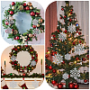 36Pcs Glitter Christmas Snowflake Plastic Hanging Ornaments HJEW-GF0001-64A-4
