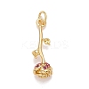Brass Micro Pave Violet Cubic Zirconia Pendants KK-M229-52G-2